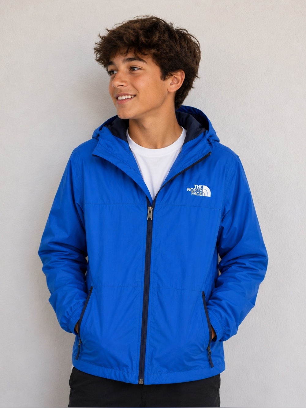 The North Face Navy and Royal Blue Boys' Hooded Jacket